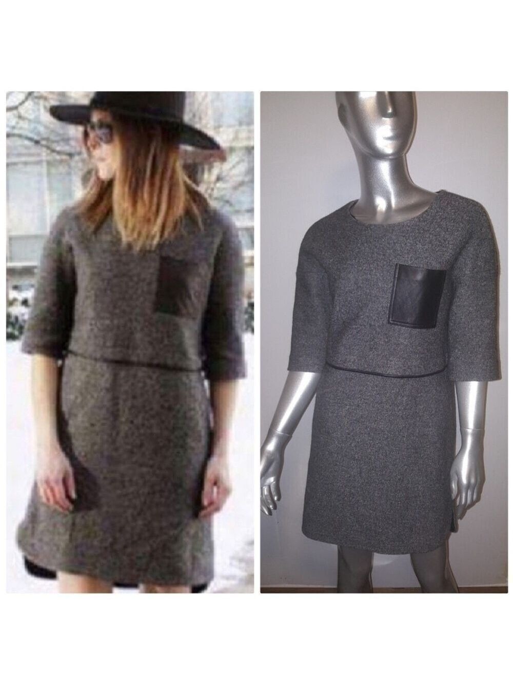 Madewell Gray Wool Dress Medium